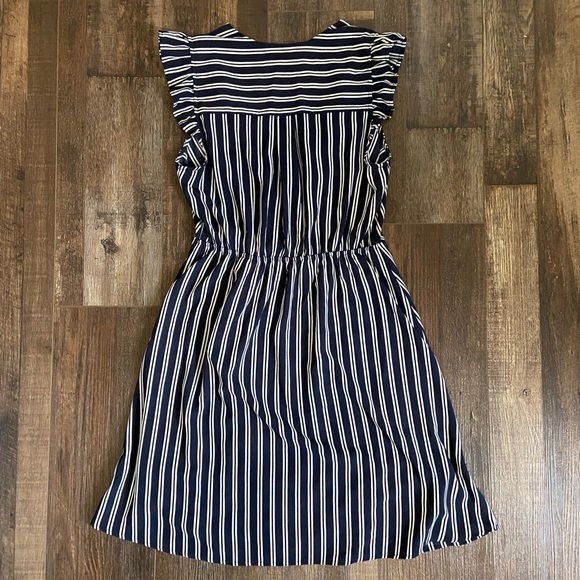 Monteau | Navy | Wrap Dress | Size Medium - Picture 2 of 5